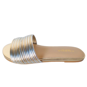 Ciabatta GAIA oro e argento Tosca BLU (5)